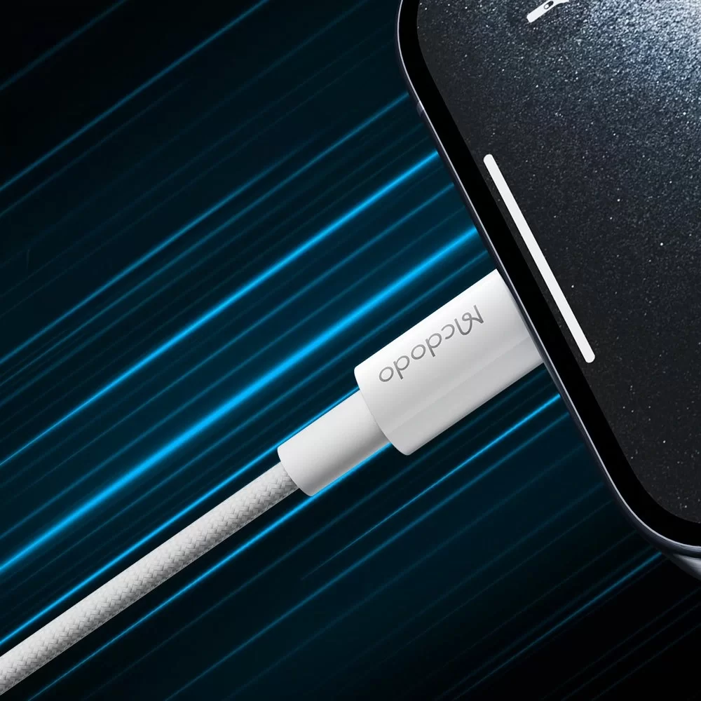 MCDODO CA-2770 60W USB -C TO USB-C ŞARJ VE DATA KABLOSU BEYAZ - 1.2 M