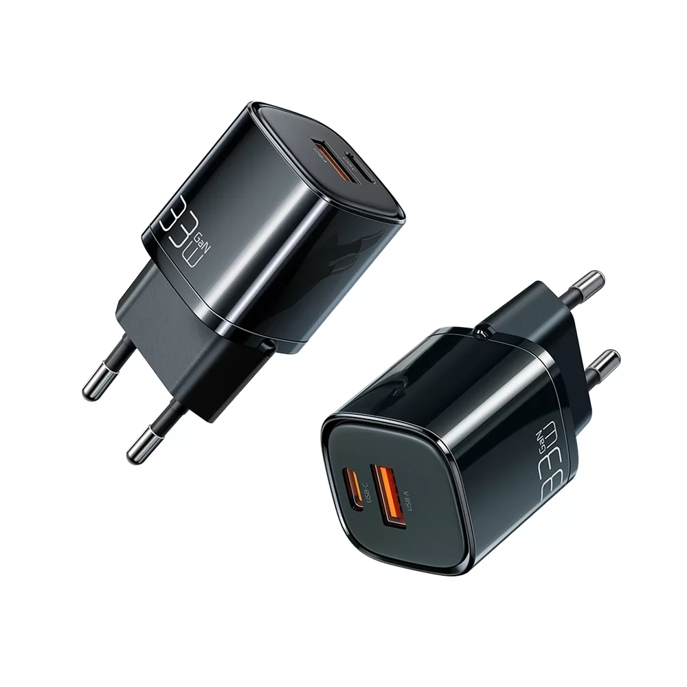 Mcdodo CH-0151 33W Gan Pd 1xUsb 1XType-C Girişli Mini Hızlı Şarj Aleti - Siyah