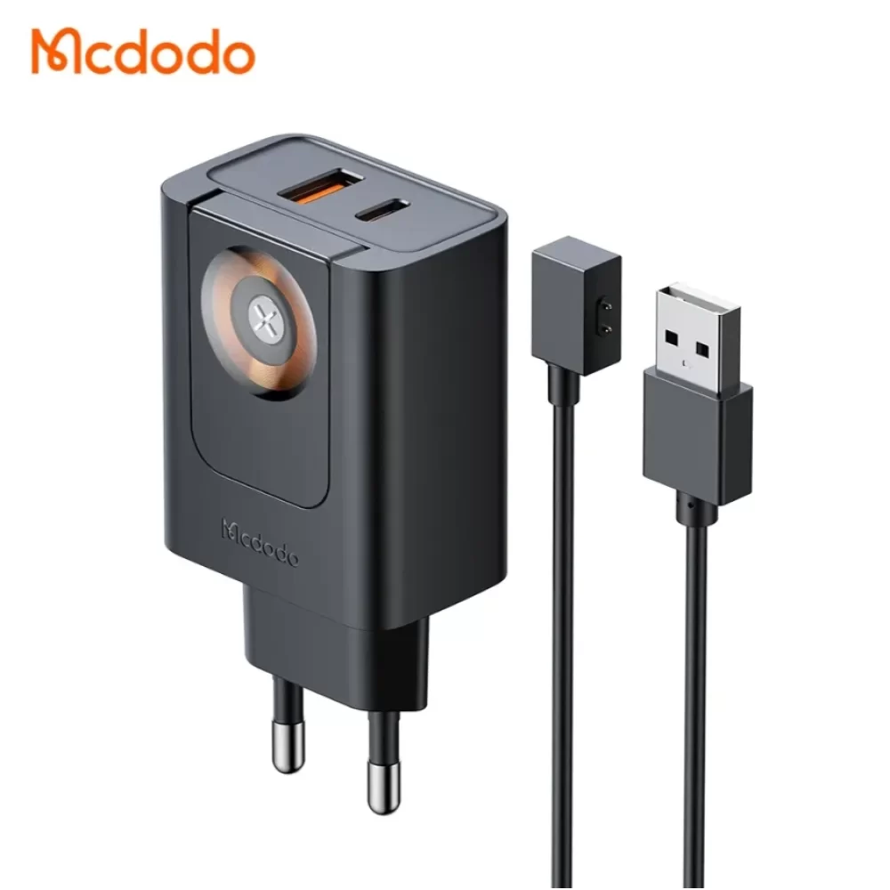 Mcdodo CH-3700 30W 2si 1 Arada Kablosuz Apple Watch ve Seyahat Şarj Adaptörü