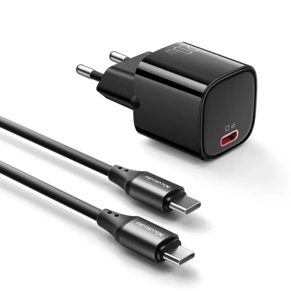 Mcdodo CH-4040 20W PD Şarj Cihazı Type-C To Type-C Kablo Dahili