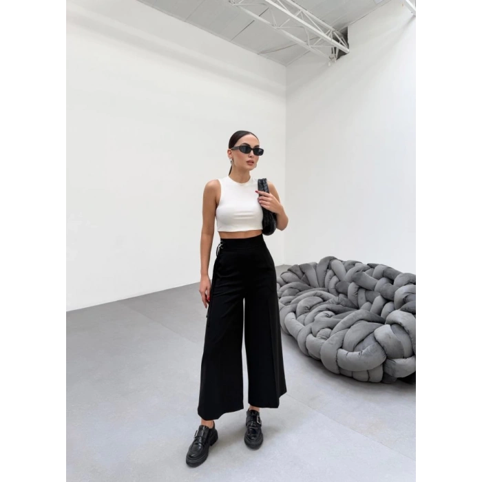 230 Gr Poly Viscose Full Lycra Metal Toka Aksesuarli Pantolon