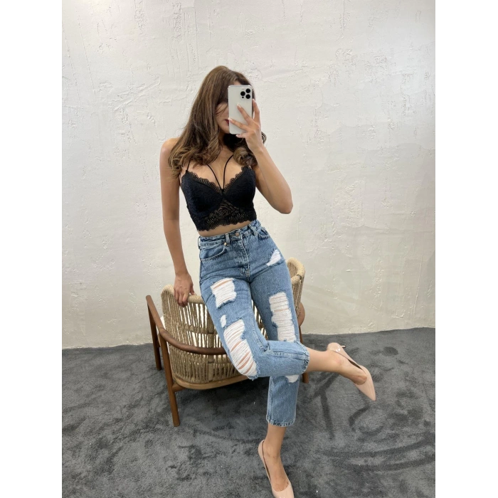 5998 KOT PANTOLON-MAVİ