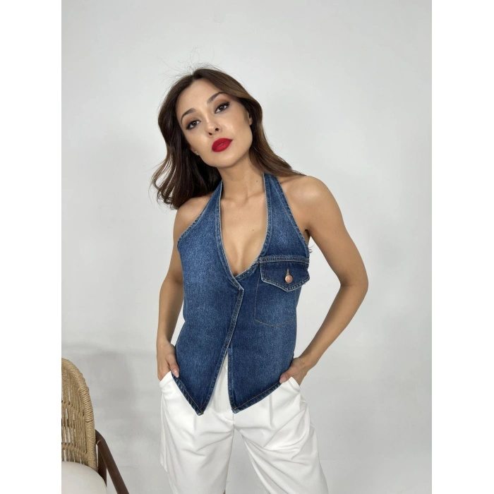 6532 KOT YELEK-MAVİ