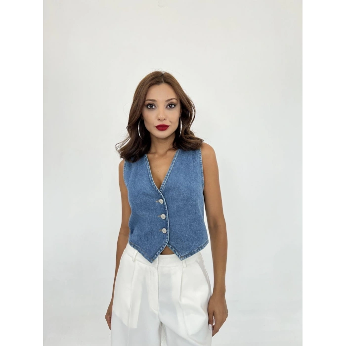 6887 KOT YELEK-MAVİ