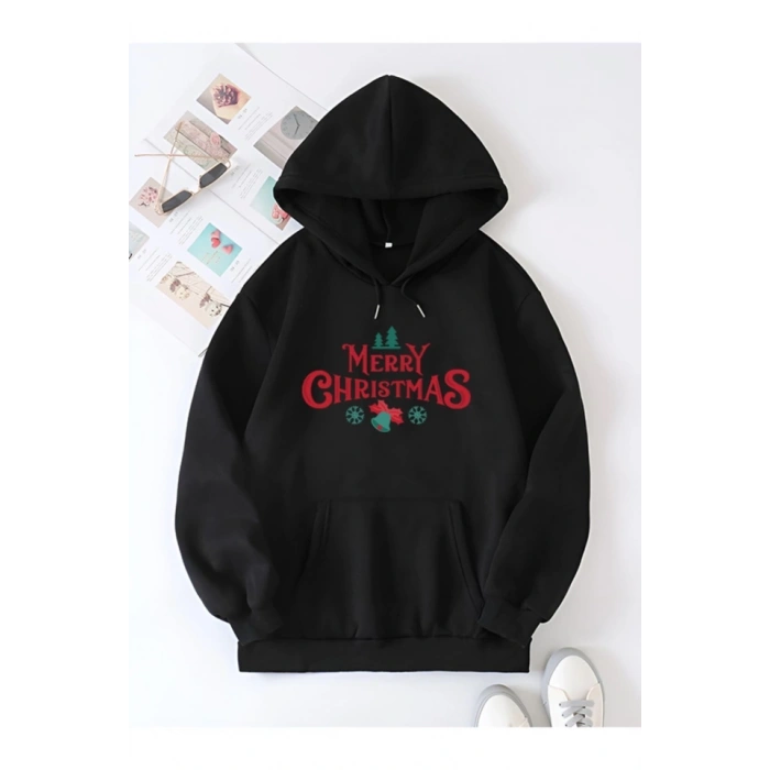 Merry Chrıstmas Sweatshirt - Hodie - Siyah