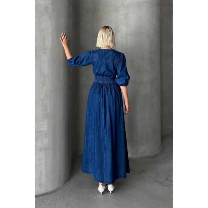 7037 KOT ELBİSE-MAVİ