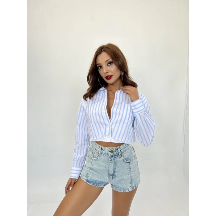 7055 GÖMLEK-LOS ANGELES ÇİZGİLİ