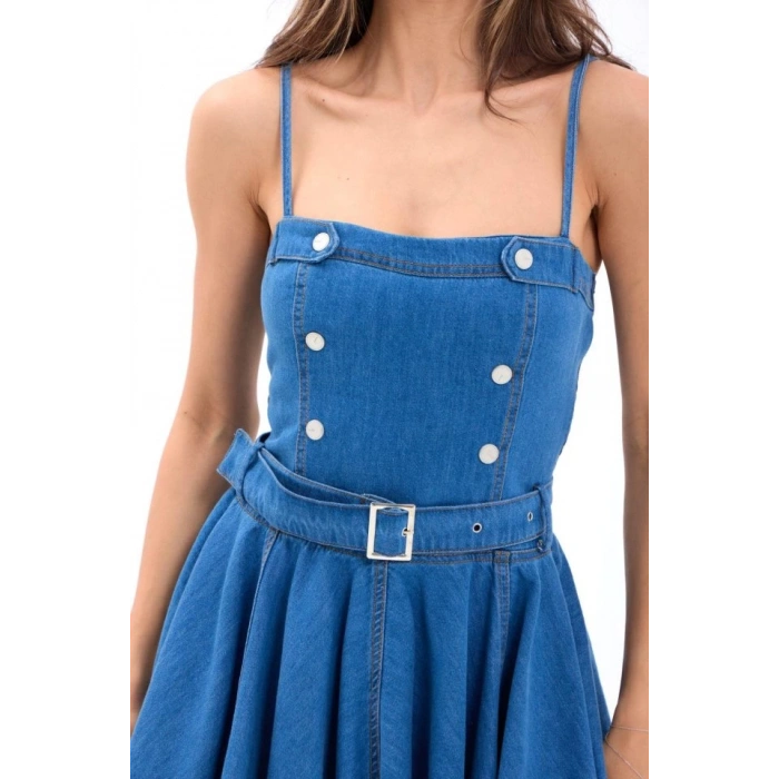 7363 KOT ELBİSE-MAVİ