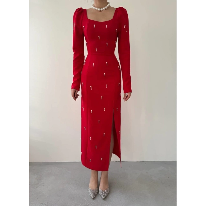 Akit İnci Detaylı Elbise