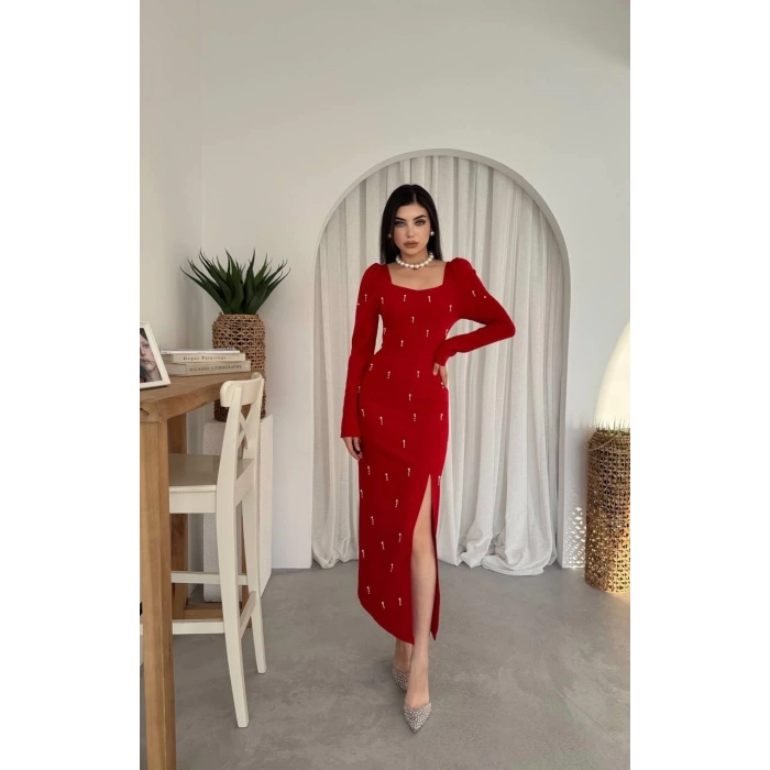 Akit İnci Detaylı Elbise