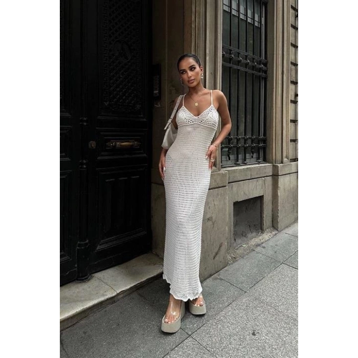 Artesmis Askılı Ajurlu Elbise 2773