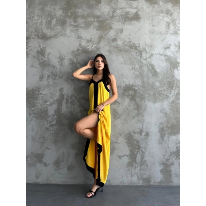 Askılı Maxi Boy Elbise