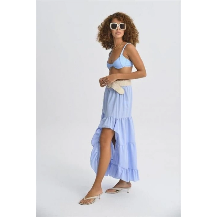 Audrey Fıfrlı Yırtmaç Detay Etek 4037