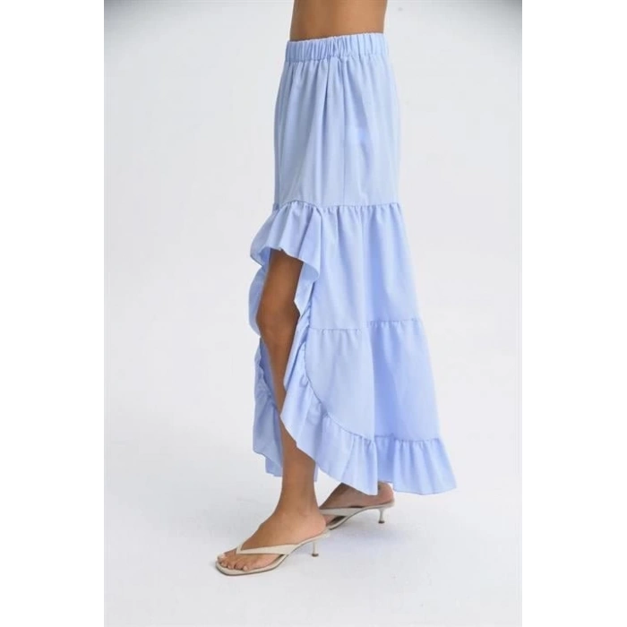 Audrey Fıfrlı Yırtmaç Detay Etek 4037