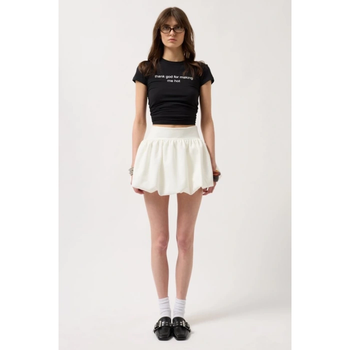 Balon Detay Mini Etek