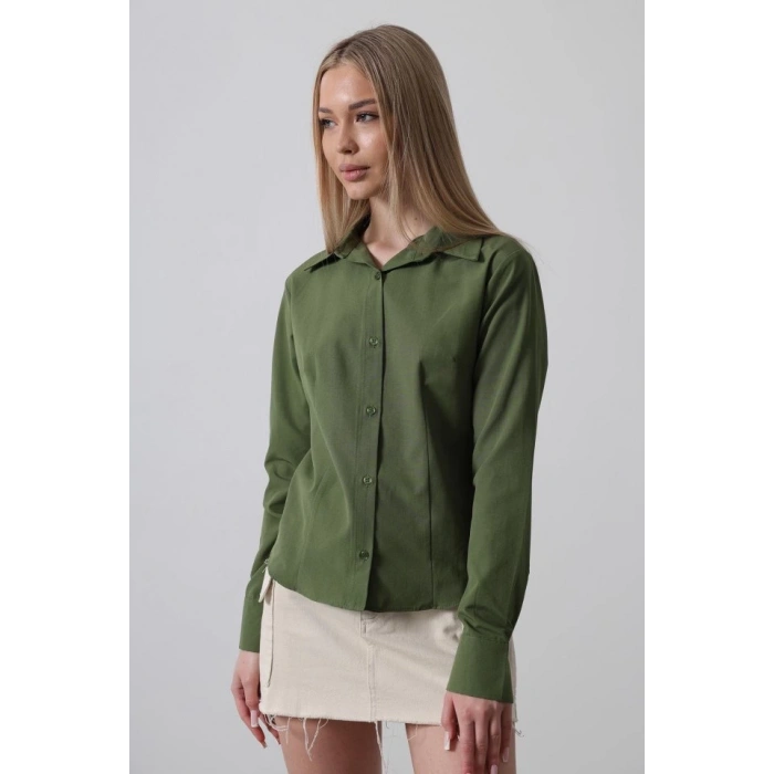 Basic Gömlek - Koyu Haki