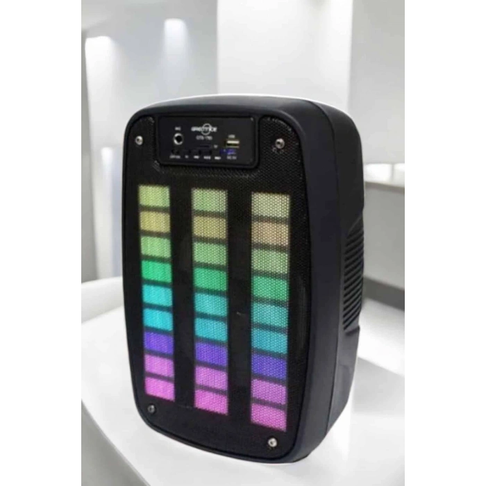 Bluetooth Hoparlör RGB Işıklı USB SD Kart Girişli Taşınabilir