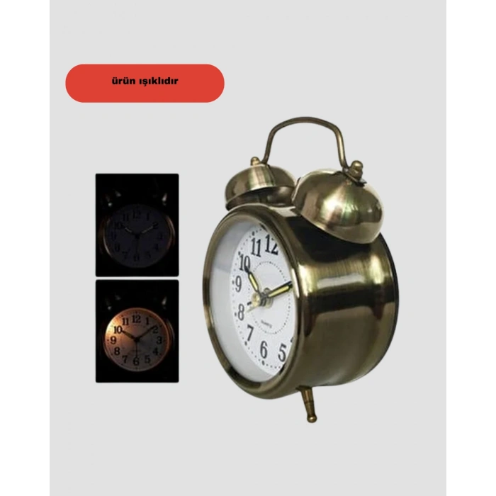 Bronz Metal Masa Saati