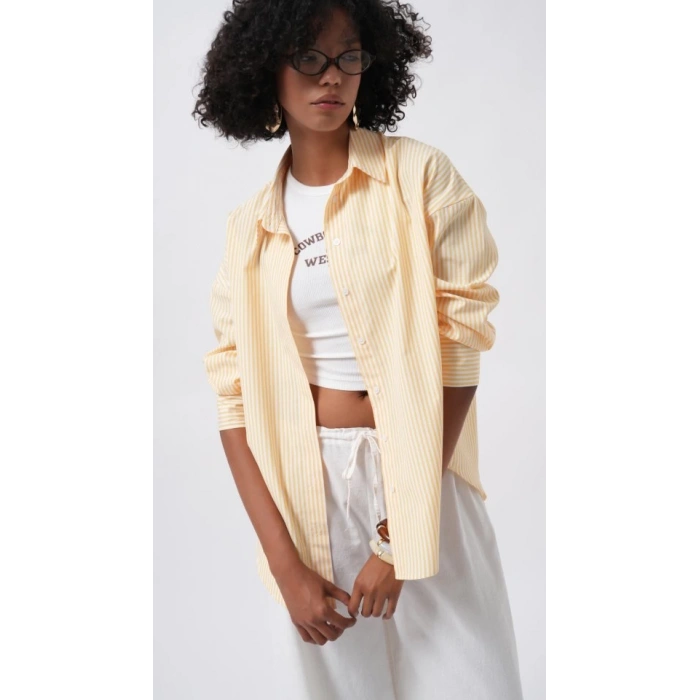 Çizgili Basic Gömlek