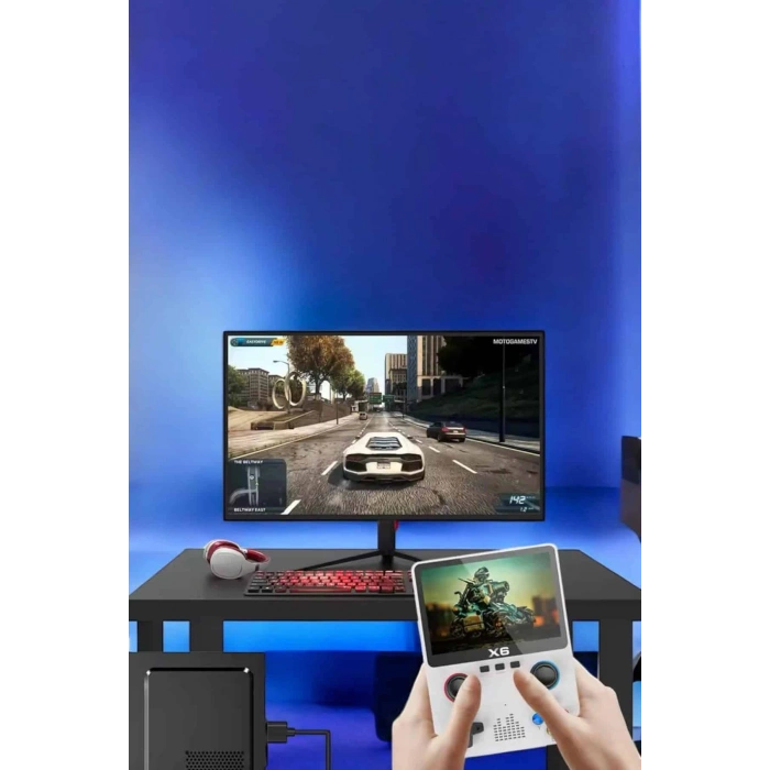 Çocuklara Özel 666 Oyunlu X6 Atari Video İzleme ve Müzik Dinleme