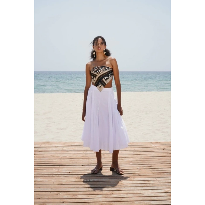 Dikiş Detay Maxi Etek