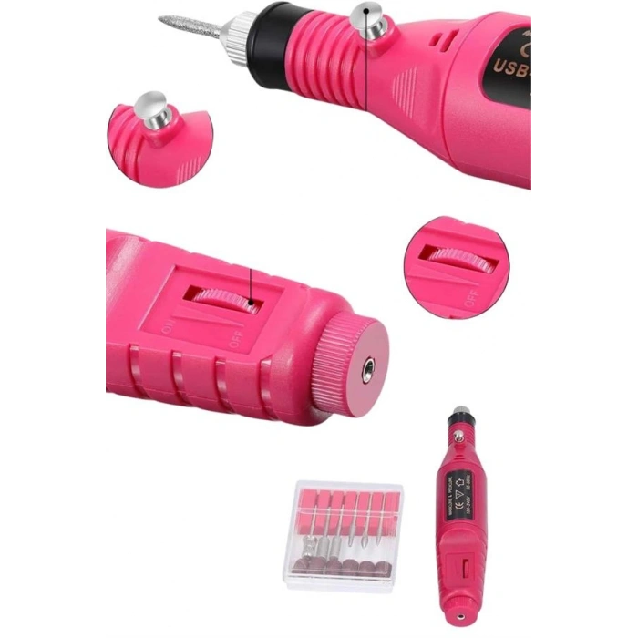 Elektrikli Profesyonel Manikür Pedikür Seti Değiştirilebilir Başlık Seçeneği
