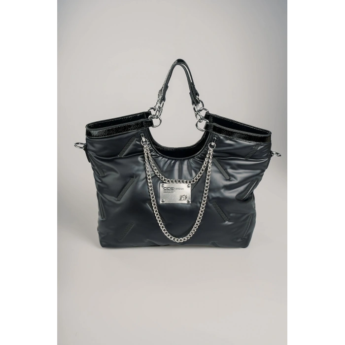 Enya Siyah Cilt Omuz Çantası