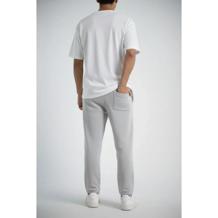 Erkek Baggy Alt Eşofman - Gri