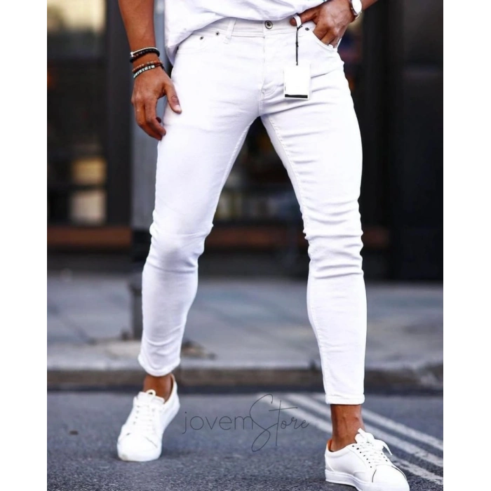 Erkek Beyaz Skinny Jean