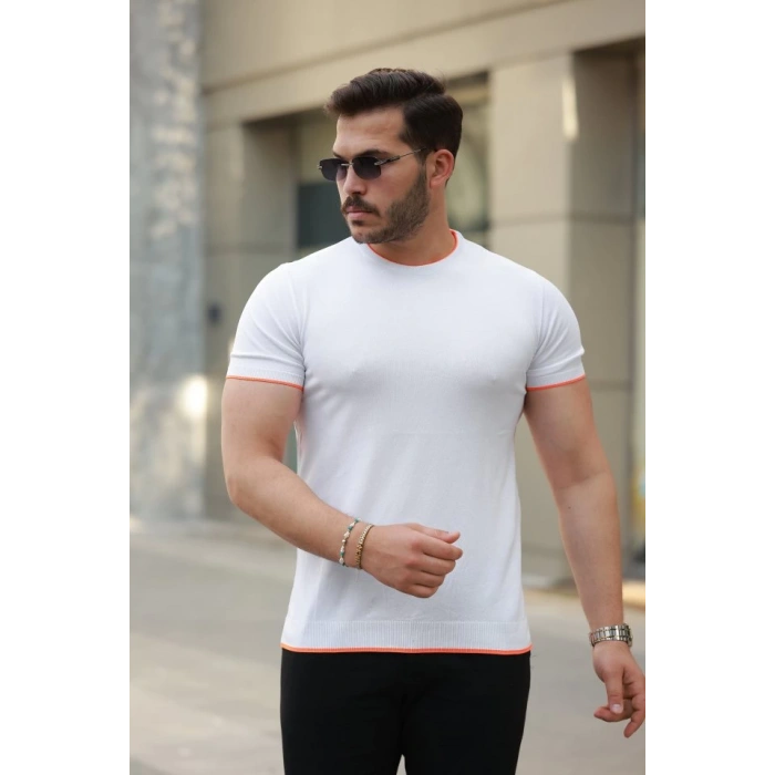 Erkek Bisiklet Yaka Kısa Kollu Tişört