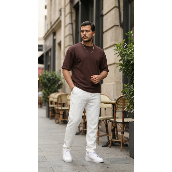 Erkek Duble Kol Basic Tişört