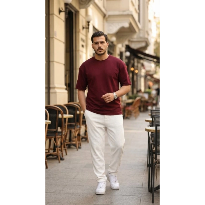 Erkek Duble Kol Basic Tişört