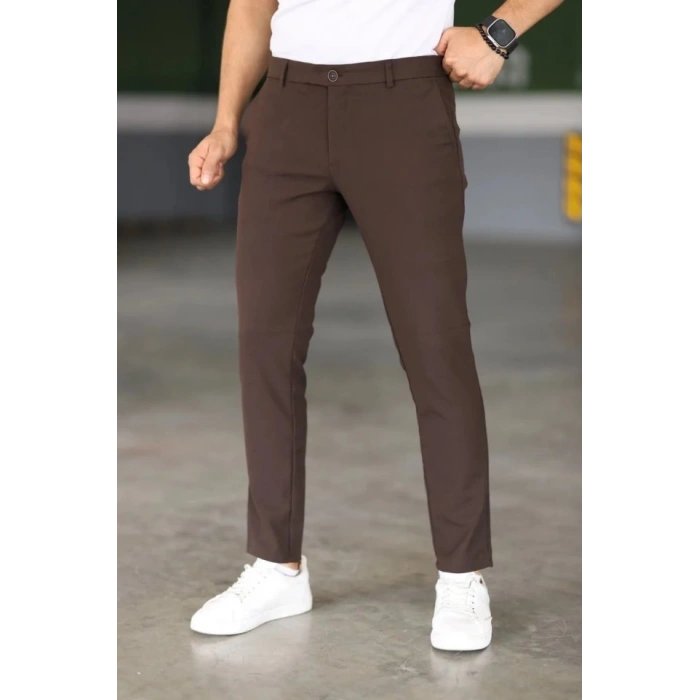 Erkek Düz Kesim Bilek Boy Kumaş Pantolon