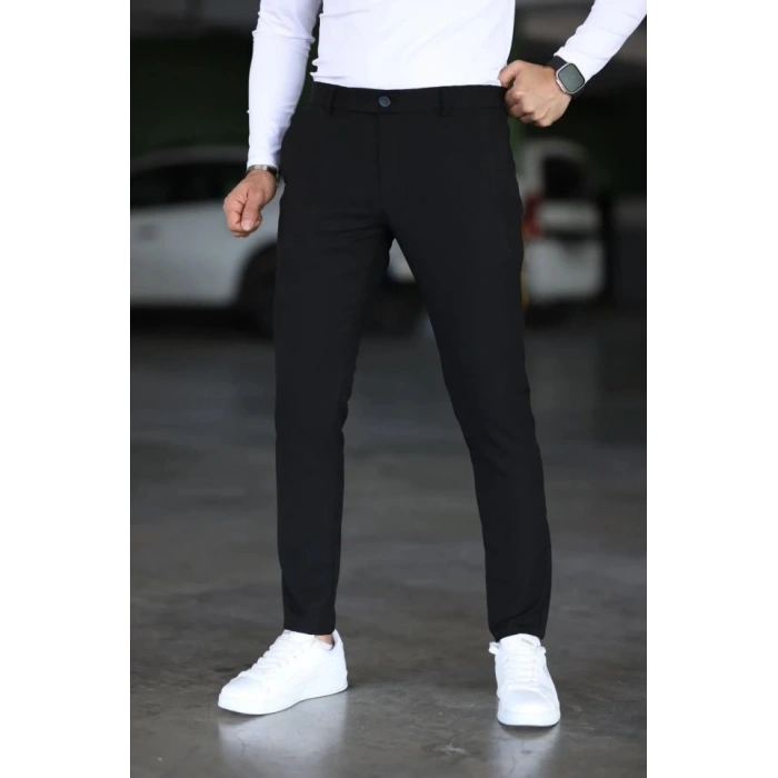 Erkek Düz Kesim Bilek Boy Kumaş Pantolon