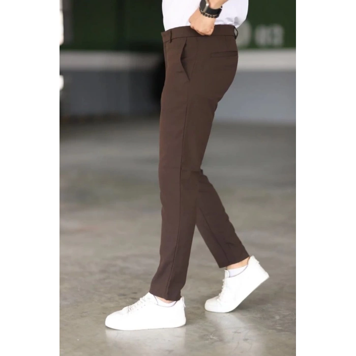 Erkek Düz Kesim Bilek Boy Kumaş Pantolon