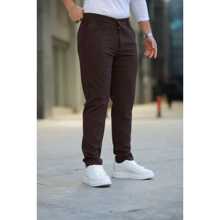 Erkek Düz Kesim Bilek Boy Kumaş Pantolon