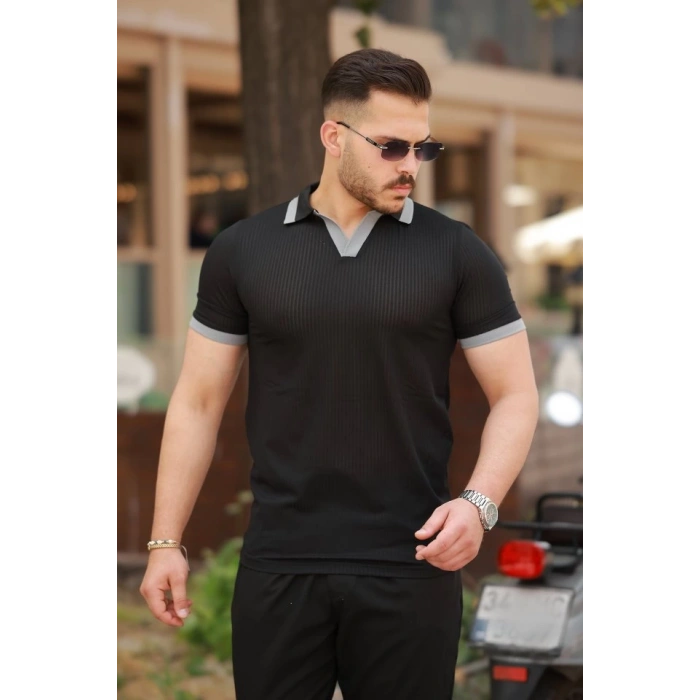 Erkek Hemşire Yaka Kısa Kollu Tişört