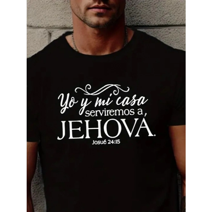 Erkek Jehova Baskılı Süprem T-shirt