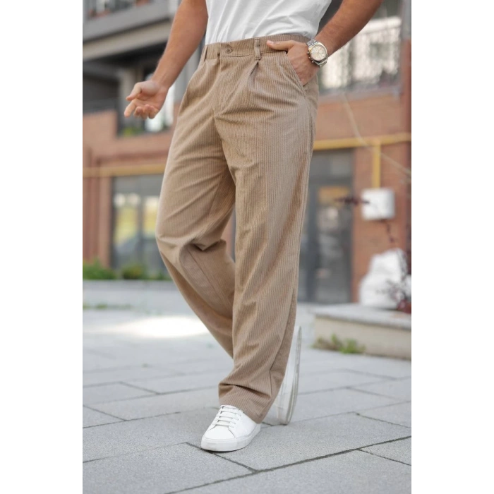 Erkek Kadife Baggy Pantolon