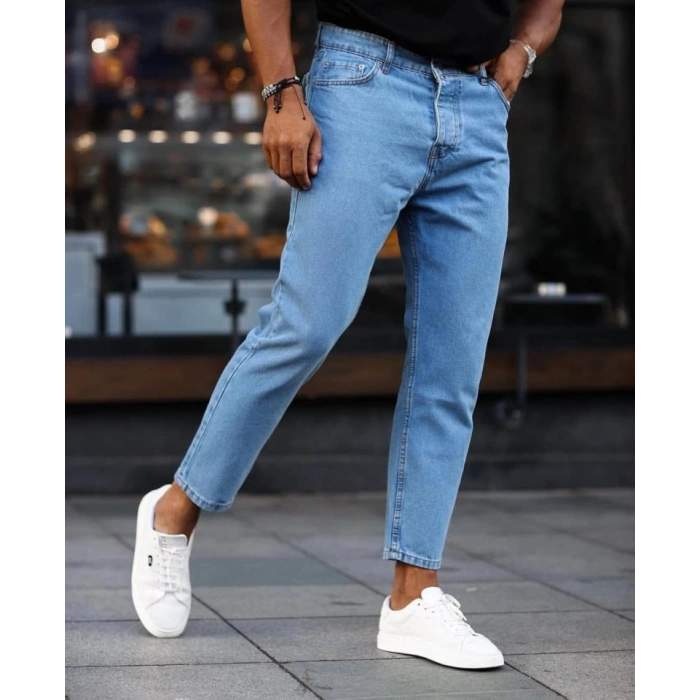 Erkek Mavi Mom Jean