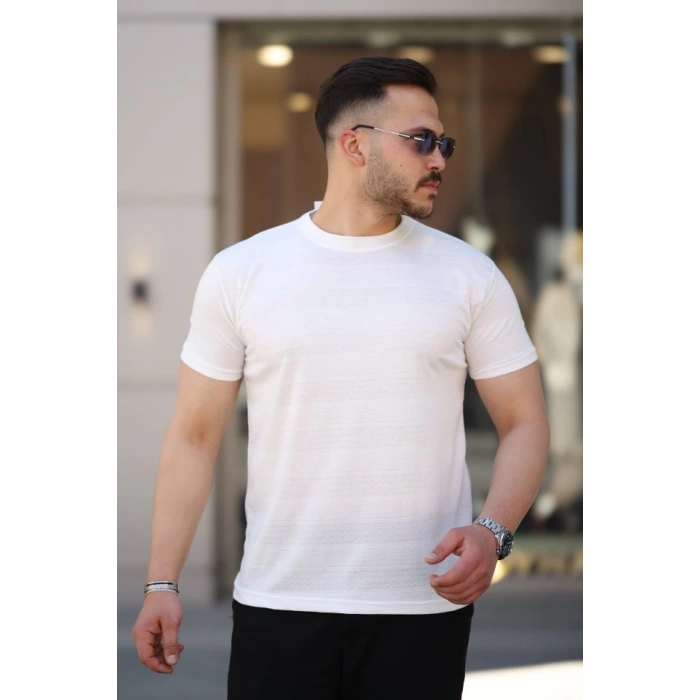 Erkek Mini Jakarlı Kısa Kollu T-shirt