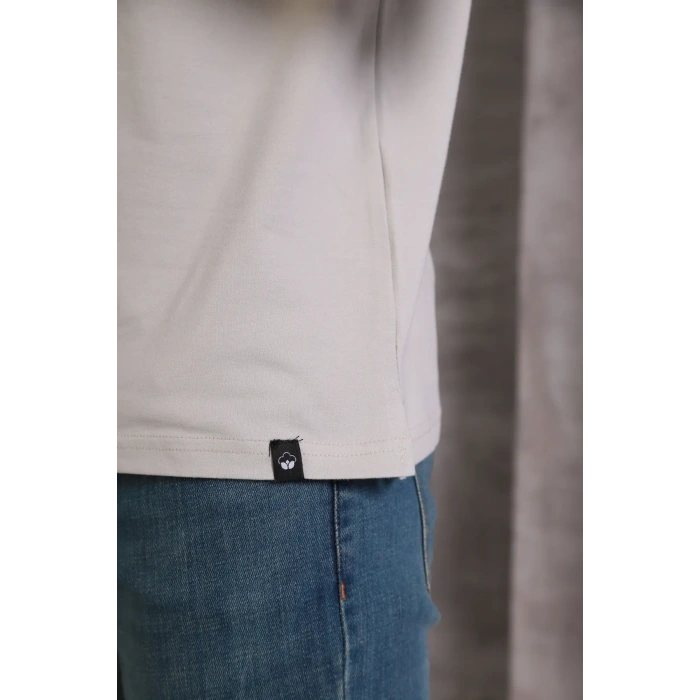 Erkek Slim Fit Pamuklu Yumuşak Doku Nefes Alan Kumaş Yakalı Tişört
