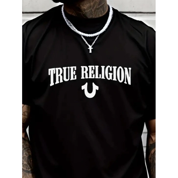 Erkek True Religion Baskılı Süprem T-shirt