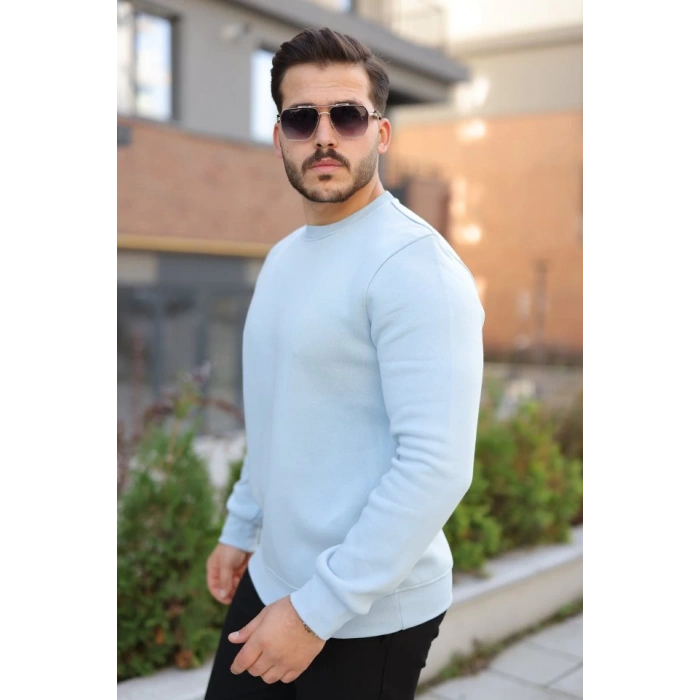 Erkek Üç İplik Şardonlu Sweatshirt