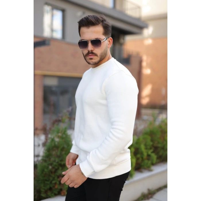 Erkek Üç İplik Şardonlu Sweatshirt