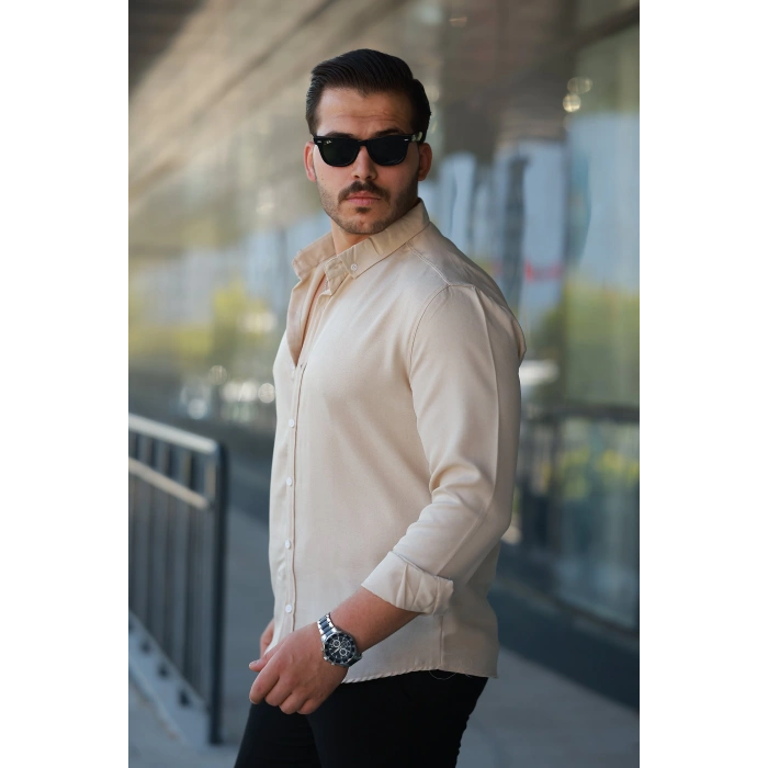 Erkek Uzun Kollu Regular Sofya Keten Gömlek