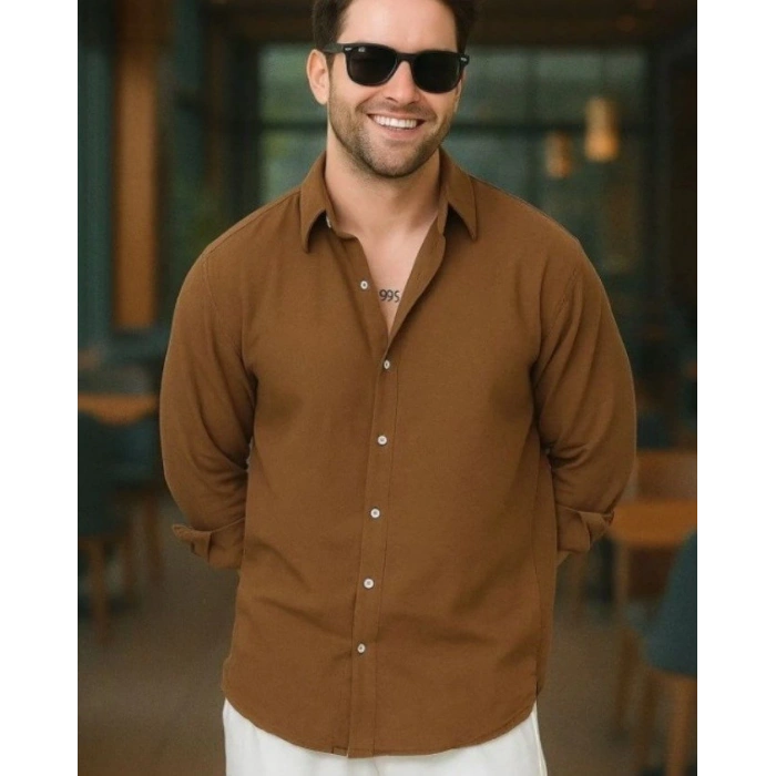 Erkek Uzun Kollu Regular Sofya Keten Gömlek