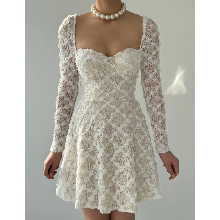 Fers Çiçek Detay Elbise