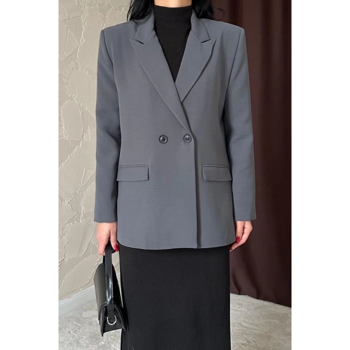 Füme Blazer Ceket