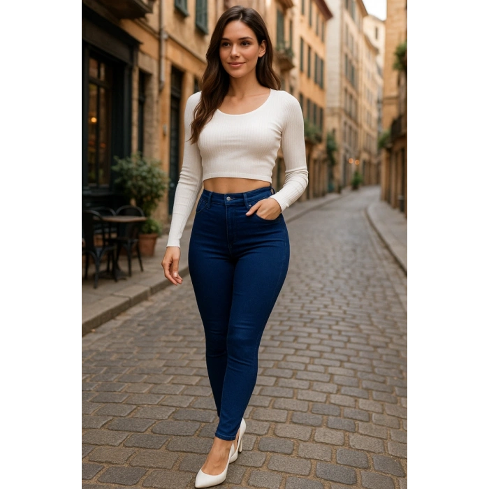 Gabardin Kumaş Yüksek Bel Pantolon